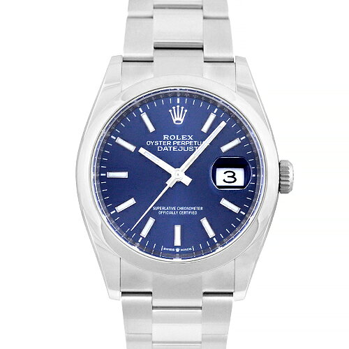 ロレックス ROLEX デイトジャスト36 126200 SS 36mm ブライトブルー文字盤 オイスターブレスレット【送料無料】【未使用】【メンズ 】【腕時計】