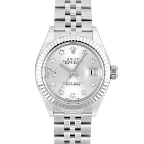ロレックス ROLEX デイトジャスト28 279174G WG×SS 28mm シルバー文字盤 9ポイントスターダイヤ IXダイヤ【送料無料】【新品】【レディース】【腕時計】
