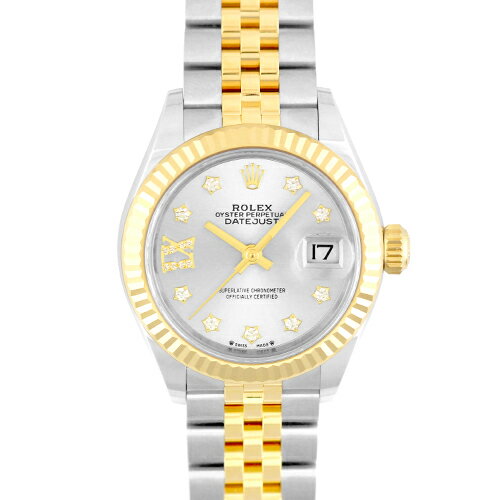 ロレックス ROLEX デイトジャスト28 デイトジャスト28 279173G YG×SS 28mm シルバー文字盤 9ポイントスター IXダイヤ【送料無料】【新品】【レディース】【腕時計】