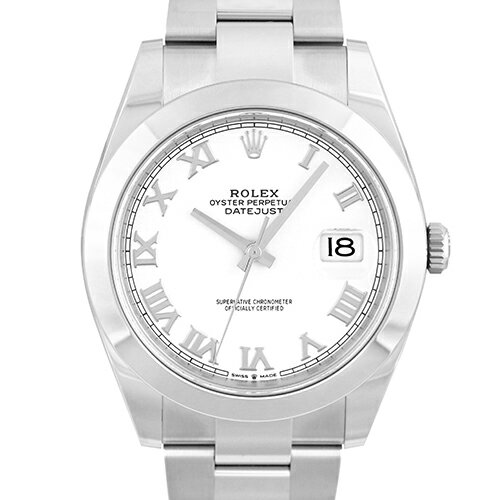 ロレックス ROLEX デイトジャスト41 オイスターブレスレット 126300 SS 41mm ホワイトローマン文字盤【送料無料】【新品】【メンズ】【腕時計】