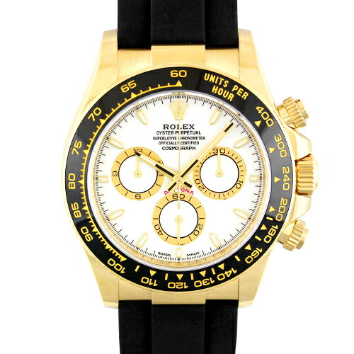 ロレックス ROLEX デイトナ 126518LN YG×ラバー 40mm ホワイト文字盤 【送料無料】【未使用】【メンズ】【腕時計】