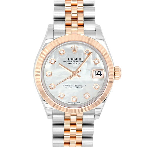 ロレックス ROLEX デイトジャスト31 278271NG PG×SS 31mm ホワイトシェル文字盤 ジュビリーブレスレット 10ポイントダイヤ【送料無料】【新品】【ユニセックス】【腕時計】