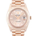 【OH済】ロレックス ROLEX デイデイト40 228235A PG 40mm サンダスト文字盤 10ポイントバケットダイヤ【送料無料】【中古】【メンズ】【腕...
