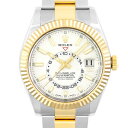 【正規品】ロレックス ROLEX スカイドゥエラー 326933 YG×SS 42mm ホワイト文字盤 オイスターブレスレット コンビ【送料無料】【中古】【メン...