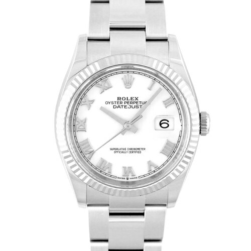 ロレックス ROLEX デイトジャスト36 126234 WG×SS 36mm ホワイトローマン文字盤 オイスターブレスレット【送料無料】【未使用】【メンズ】【腕時計】