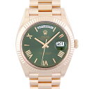 ロレックス ROLEX デイデイト40 228235 PG 40mm オリーブグリーン文字盤 【送料無料】【中古】【メンズ】【腕時計】