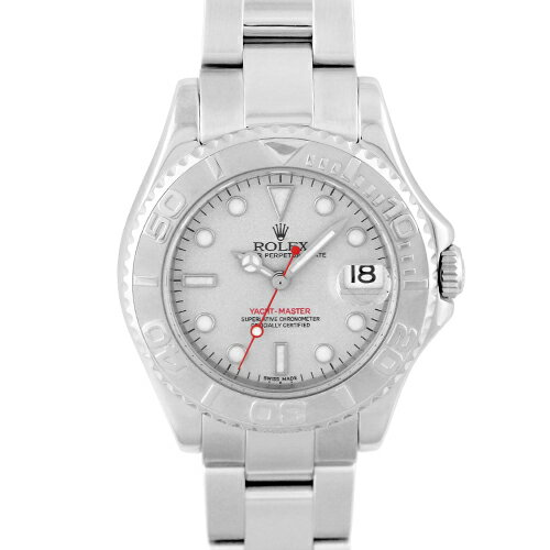 ロレックス ROLEX ヨットマスター ロレジウム 168622 PT×SS 35mm シルバー文字盤 M番【送料無料】【中古】【ユニセックス】【腕時計】