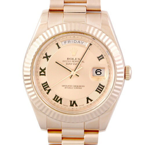 ロレックス ROLEX デイデイト2 218235 PG 41mm ピンクローマン文字盤 【送料無料 ...