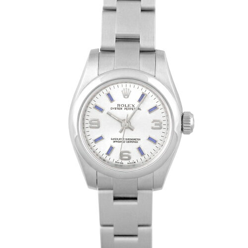 【正規品】 【OH済】ロレックス ROLEX オイスターパーペチュアル 176200 SS 26mm シルバー(ブルーバー)文字盤 【送料無料】【中古】【レディース】【腕時計】