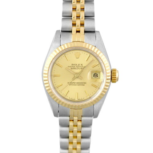 ロレックス ROLEX デイトジャスト 69173 YG×SS 26mm シャンパン文字盤 ジュビリーブレスレット【送料無料】【中古】【レディース】【腕時計】