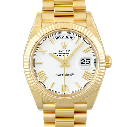ロレックス ROLEX デイデイト40 228238 YG 40mm ホワイトローマン文字盤 【送料無料】【中古】【メンズ】【腕時計】