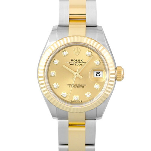 C, D, T, R, W - ロレックス ROLEX デイトジャスト28 279173G YG×SS 28mm シャンパン文字盤 オイスターブレスレット【送料無料】【新品】【レディース】【腕時計】