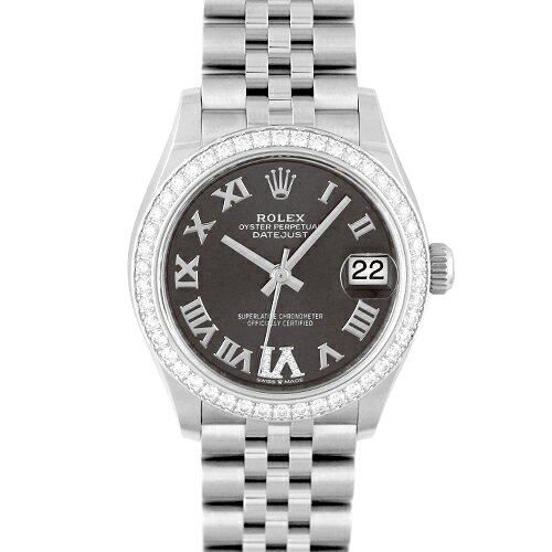 ロレックス ROLEX デイトジャスト31 278384RBR WG×SS 31mm ダークグレーローマン文字盤 【送料無料】【新品】【ユニセックス】【腕時計】