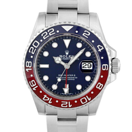 【正規品】ロレックス ROLEX GMTマスター2 116719BLRO WG 40mm ブルー文字盤 オイスターブレスレット【送料無料】【中古】【メンズ】【腕時計】