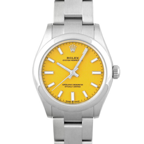 ロレックス ROLEX オイスターパーペチュアル31 277200 SS 31mm イエロー文字盤 【送料無料】【中古】【ユニセックス】【腕時計】