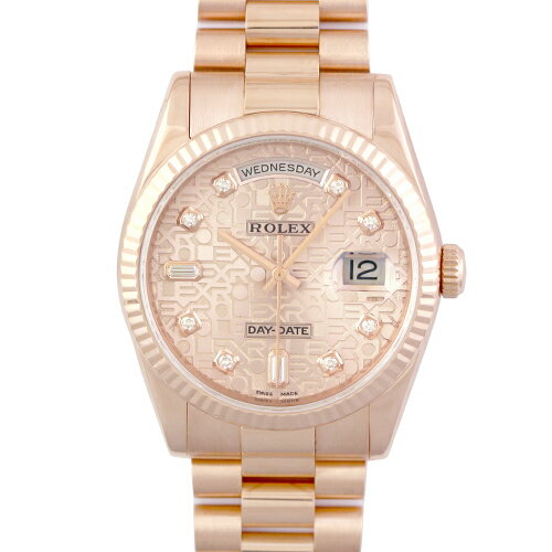 ロレックス ROLEX デイデイト 118235A PG 36mm ピンクコンピューター文字盤 F番 ...