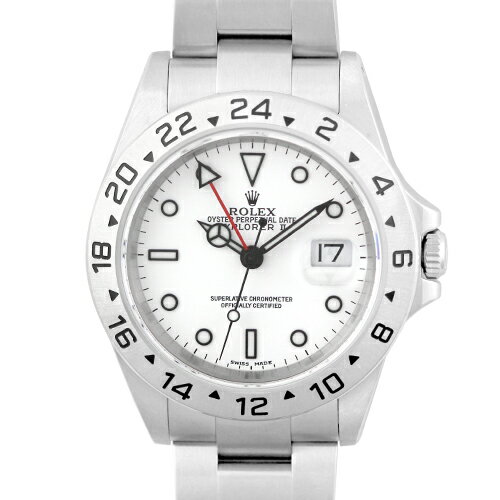 ロレックス ROLEX エクスプローラー2 16570 SS 40mm ホワイト文字盤 【送料無料】【中古】【メンズ】【腕時計】