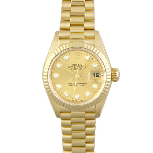 ロレックス ROLEX デイトジャスト 69178G YG 26mm シャンパン文字盤 【送料無料】【中古】【レディース】【腕時計】