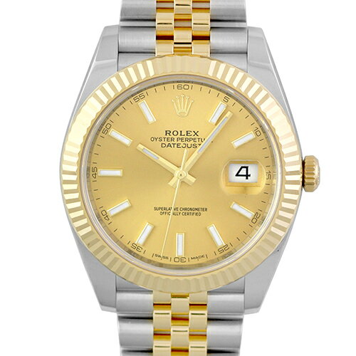 ロレックス ROLEX デイトジャスト41 126333 YG×SS 41mm シャンパン文字盤 ジュビリーブレスレット【送料無料】【中古】【メンズ】【腕時計】