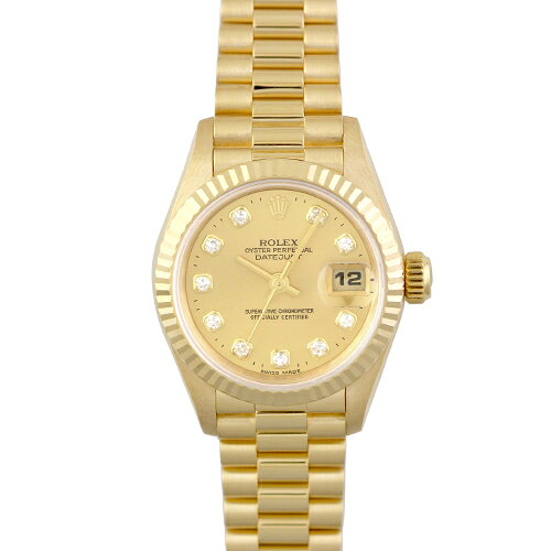 ロレックス ROLEX デイトジャスト 69178G YG 26mm シャンパン文字盤 【送料無料】【中古】【レディース】【腕時計】