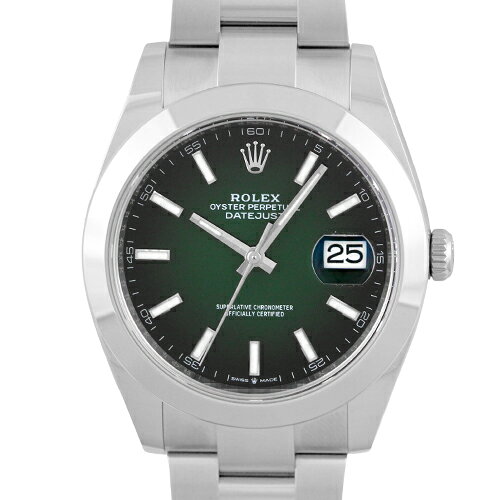 【2026年新作】ロレックス ROLEX デイトジャスト41 126300 SS 41mm グリーンオンブレ文字盤 オイスターブレスレット【送料無料】【新品】【メンズ】【腕時計】