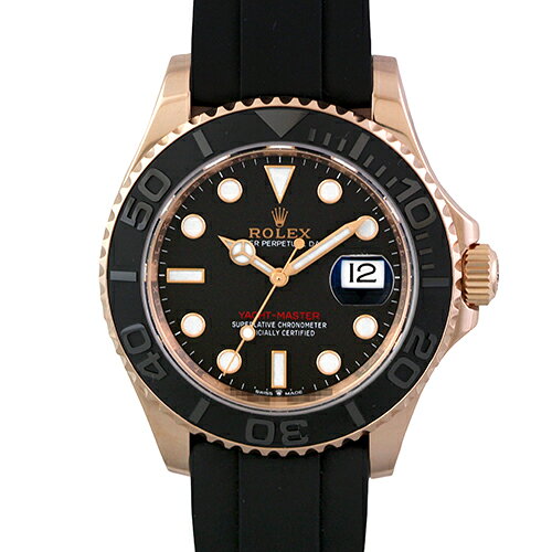 ロレックス ROLEX ヨットマスター40 126655 PG×ラバー 40mm ブラック文字盤 【送料無料】【中古】【メンズ】【腕時計】