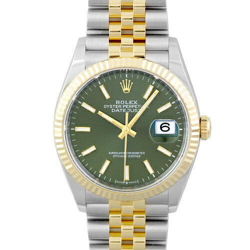 2026年新作 ロレックス ROLEX デイトジャスト36 126233 YG×SS 36mm オリーブグリーン文字盤 ジュビリ oosaka-10032015 トキオカ パッケージ画像