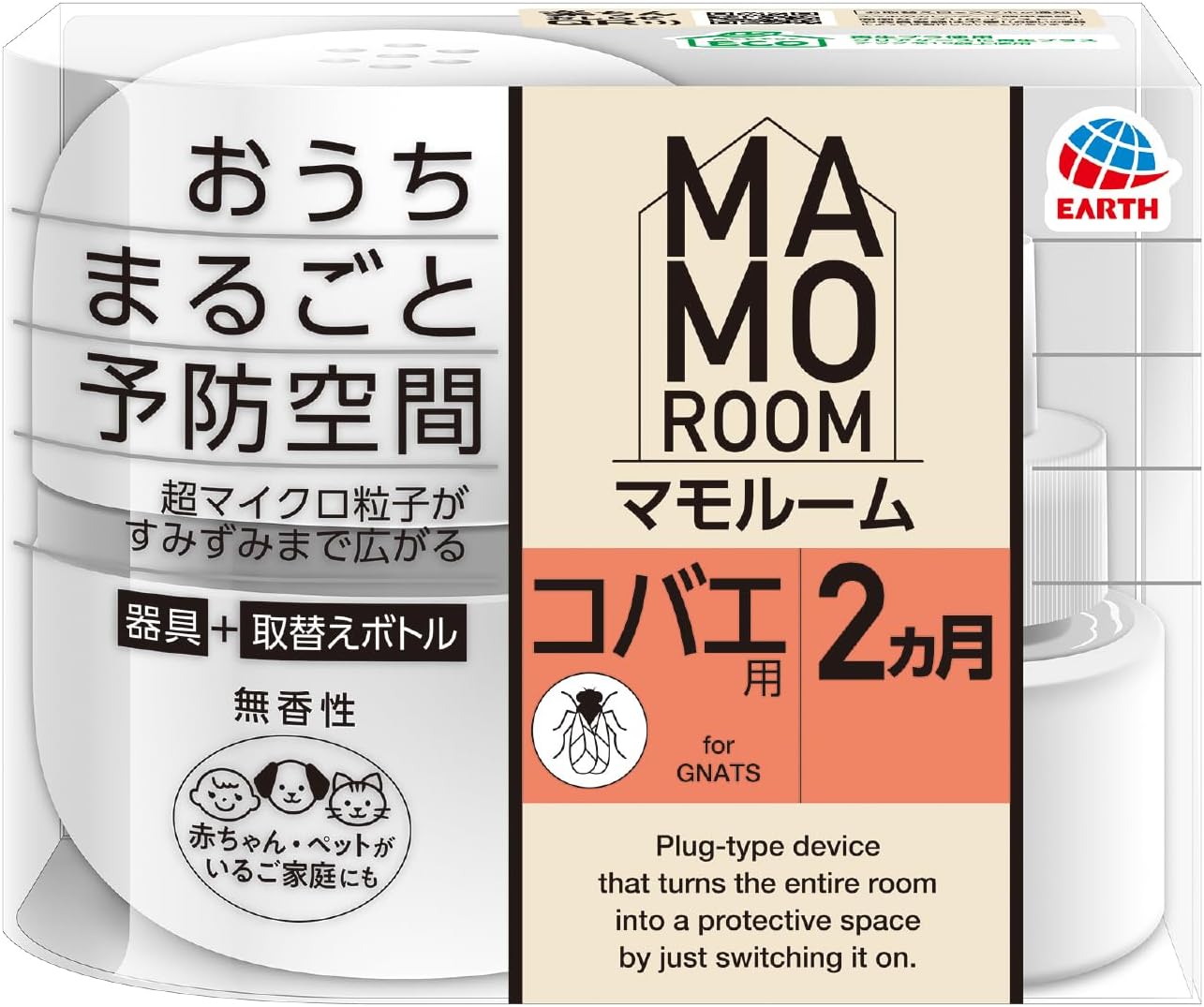 Rakuten - アース製薬　マモルーム お部屋まるごと予防空間 コバエ用本体　2か月セット
