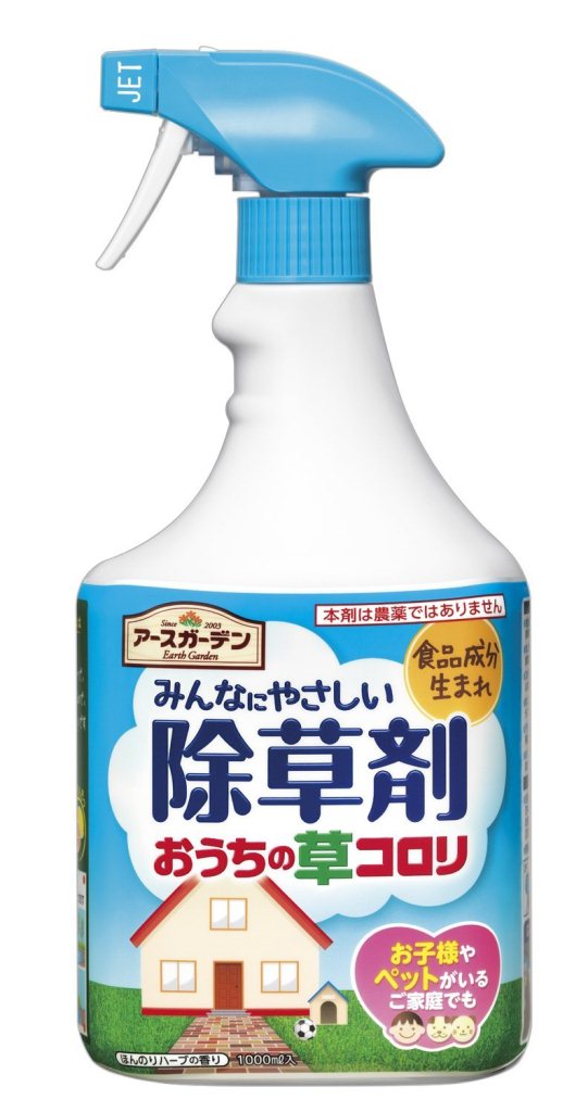 ◆さらなる、送料無料・1ケースまとめ買い購入(12個)がお買い得です。 まとめ買い購入(12個）は こちらのページへ ●あなたにも、環境にもやさしい除草剤 ●食品由来成分の「ペラルゴン酸」で作られています。ほんのりハーブの香りなので、イヤなニオイはしません。 お子様やペットがいるご家庭でも安心してお使いいただけます。 ●まいた場所の雑草だけに効く ●まいた場所にだけ効くから、枯らしたい雑草だけを枯らします。 うすめずそのまま雑草にまくだけです。 ●まいてすぐに効き始める超速効性タイプ ●最速10分※で枯れ始める除草剤です。 しかも、まいてから約1ヵ月間雑草の繁殖を抑えます。 ※枯れはじめるまでの時間（雑草の種類や使用条件により異なります） 【使用場所】 枯らせたい雑草の茎葉に直接散布する。 【雑草の種類】 一年生および多年生雑草、ゼニゴケ 【使用時期】 雑草生育期（草丈30cm以下） 【使用量】 ＜らくらくスプレー＞ 雑草1株に約5秒（※全体が濡れる程度） ＜スプレータイプ＆ジョウロヘッド＞ 100〜150m&#8467;/m2 ◎商品に関するお問合せ・ご意見・ご質問などは、下記へお問い合わせください。 発売元：アース製薬（株） お客様相談室　 TEL：0120-81-6456 受付時間：9：00〜17：00（土・日・祝日を除く）