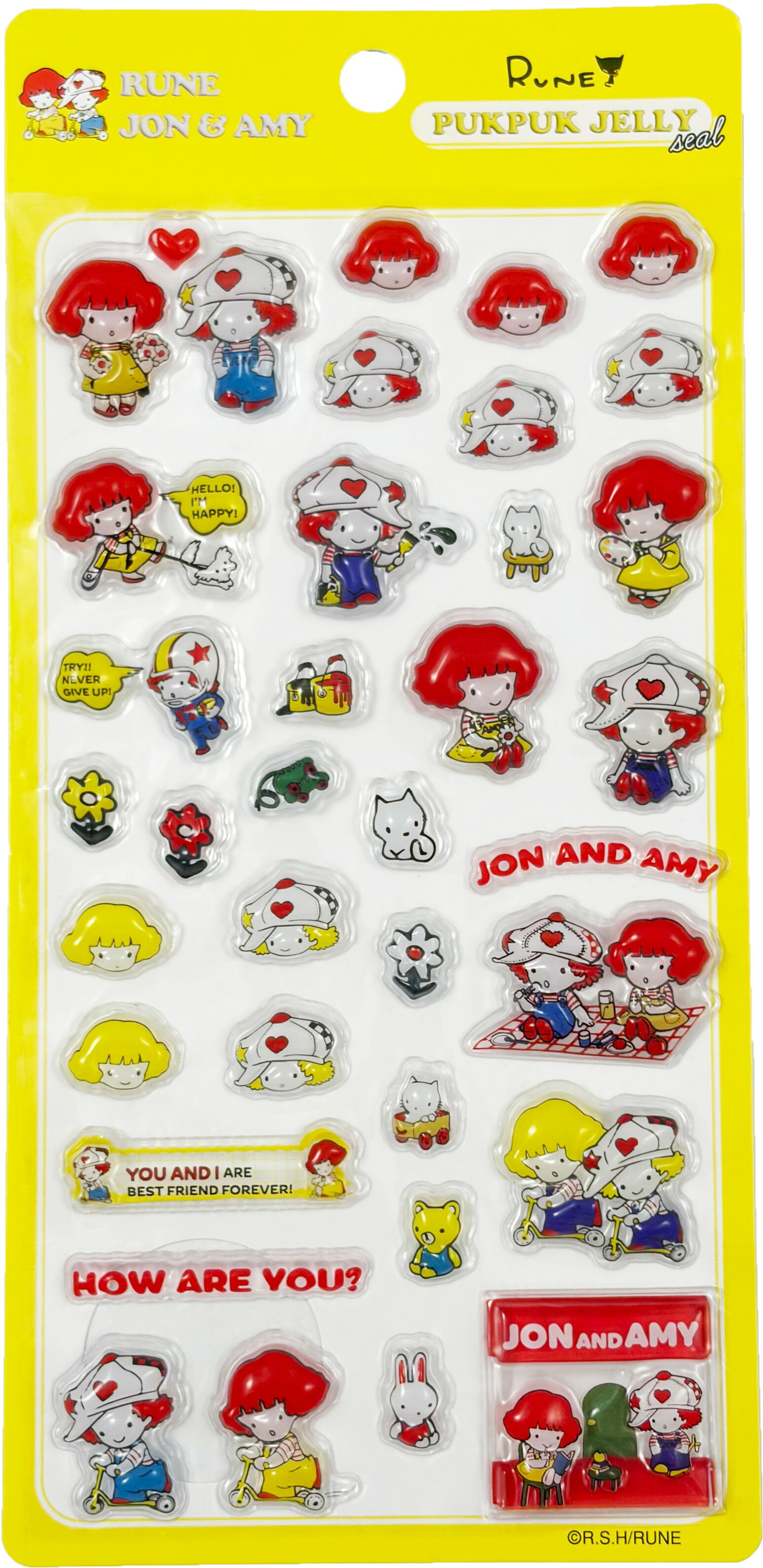 PUK PKU JELLY　内藤ルネシリーズ　ルネJ&M　ぷくぷくシール