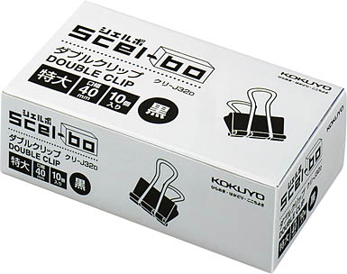 【送料無料・一部地域を除く】【まとめ買い5個】コクヨ クリ-J32D ダブルクリップScel-bo（個箱タイプ）黒