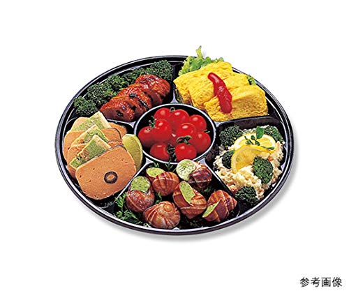 【送料無料】福助工業　オードブル容器 サークルトレー 黒セット 20組　FP-3...