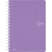コクヨ　ス-SV358BT-V　 ソフトリングノート（カラフル）ドット入り罫線80枚A6　V