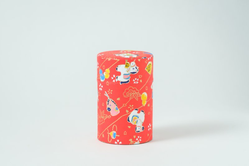 楽天お茶と海苔の専門店　老舗大佐和【絶賛販売中】干支缶（午うまver） 濃煎茶50g入　赤色