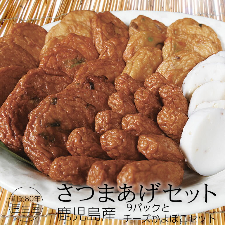 国生屋 さつま揚げ9パックとチーズかまぼこセット 鹿児島産 さつまあげ ギフト