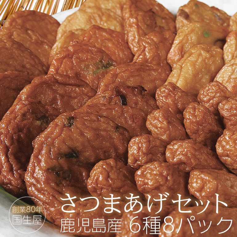 国生屋 さつま揚げ 真空 6種8パック 鹿児島産 さつまあげ ギフト