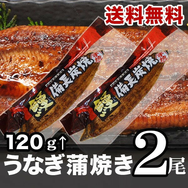 【送料無料】国産うなぎ蒲焼　120〜133g×2尾(蒲焼タレ付)　九州産　国産鰻　うなぎ　ウナギ　鰻　備長炭焼き　ギフト　贈り物　お祝い　内祝　プレゼント