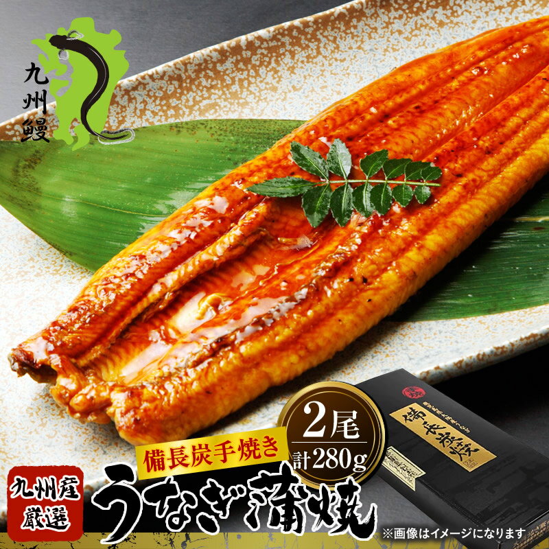 【まだ間に合う！土用丑の日特価20％OFF】元祖備長炭手焼 九州産うなぎの蒲焼 2尾（280g）セット / お中元 鰻 うなぎ ウナギ 特大 国産うなぎ蒲焼き 鰻の蒲焼 冷凍 ウナギ蒲焼き 鰻蒲焼 うなぎ蒲焼き 蒲焼き 蒲焼 九州産 国産 炭火焼き ギフト 贈り物 土用の丑の日 送料無料のサムネイル