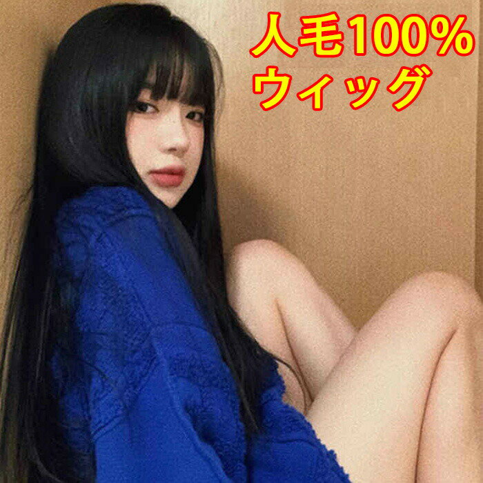 ウィッグ 人毛100%ウィッグ 自然 女性 人毛ウィッグ ロング モデル かつら かわいい 可愛い おしゃれ ファッション ナチュラル デイリ..