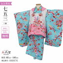 七五三 着物 3歳 レンタル 女の子 レトロ アンティーク 着物 七五三 モダン 水白時のしめ 【レンタル】 七五三 着物 3歳 小さめ 肩上げ 無料 被布 女...