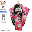 振袖 レンタル 170cm 黒 振袖レンタル トールサイズ 【LAサイズ 黒ワイン金箔リボン蝶】 振袖 レンタル 成人式 シンプル 1か月 振袖レンタル フルセ...
