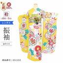 振袖 レンタル 黄色 【Mサイズ 山吹桜菊】 振袖 レンタル 成人式 シンプル 結婚式 レトロ かっこいい 【レンタル】 大正ロマン 振袖 レンタル