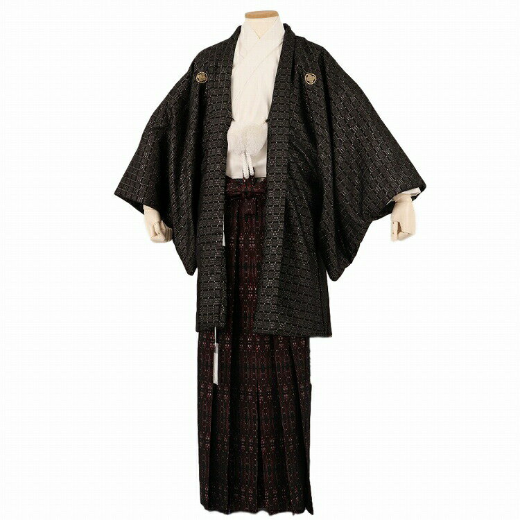 卒業式 袴 レンタル 男 170 袴 メンズ 紋付袴 レンタル 紋付羽織袴 黒銀河 167~171cm 対応 2・3cmは許容範囲 【レンタル】 袴 男 成人式 レンタル オシャレ かっこいい 羽織袴 結婚式
