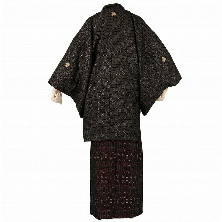 卒業式 袴 レンタル 男 170 袴 メンズ 紋付袴 レンタル 紋付羽織袴 黒銀河 167~171cm 対応 2・3cmは許容範囲 【レンタル】 袴 男 成人式 レンタル オシャレ かっこいい 羽織袴 結婚式