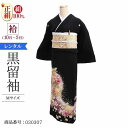 黒留袖 レンタル おすすめ Mサイズ 紫菊花模様 正絹 留袖 レンタル 留袖レンタル 黒留袖レンタル 【レンタル】 黒留袖 袷 母親 20代 30代 40代 5...