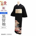 黒留袖 レンタル おすすめ Mサイズ ワイン刺繍菱誰が袖 正絹 留袖 レンタル 留袖レンタル 黒留袖レンタル 【レンタル】 黒留袖 袷 母親 20代 30代 4...