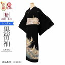 \楽天fashionセール 期間中お得7/12まで/ 黒留袖 レンタル 大きいサイズ 広幅 おすすめ Lサイズ ブルー松葉宝財 正絹 留袖 レンタル 留袖レンタ...