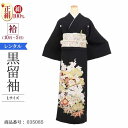 \6/4 20:00〜セール開始/ 黒留袖 レンタル 大きいサイズ 広幅 Lサイズ 扇面松竹梅菊 正絹 留袖 レンタル 留袖レンタル 黒留袖レンタル 【レンタル...