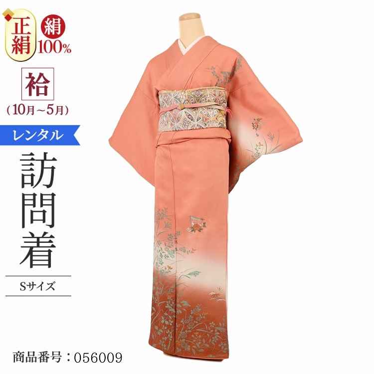 訪問着 レンタル モダン アンティーク 正絹 お宮参り 着物 レンタル 母親 小さい S サイズ 時桔梗机帳 ..