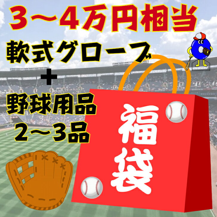 【ブラックフライデー全品P5倍！】野球 福袋 軟式グローブ 3〜4万円相当【軟式グラブ+野球用品2〜3品】野球用品 グローブ グラブ 内野手用 外野手用 投手用 最高級 プロステイタス ゴールドステージ 激安 数量限定 年末 年始 2024 セール 2024年福袋 プレゼント 予約